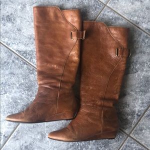 Women’s brown leather boots